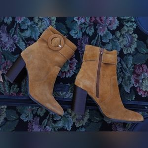 Aldo Suede Buckle Ankle Boots Women's Size 6